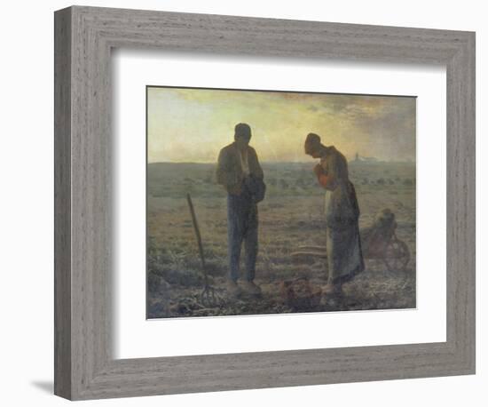 Evening Prayer (L'Angélus), 1857/59-Jean-François Millet-Framed Giclee Print
