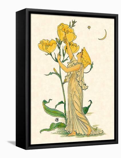 Evening Primrose Nymph, 1889-Walter Crane-Framed Premier Image Canvas