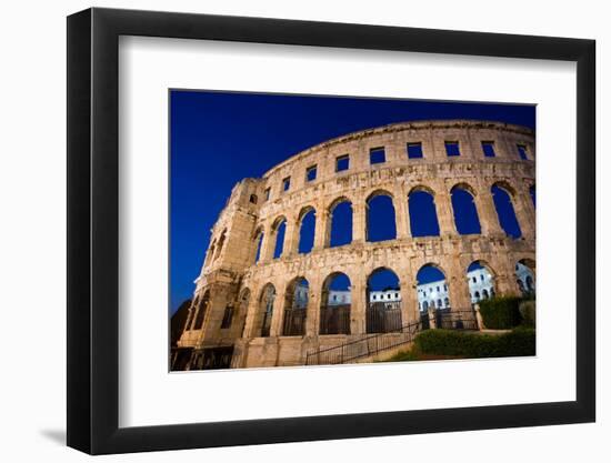 Evening, Pula Arena, Roman Amphitheater, constructed between 27 BC and 68 AD, Pula, Croatia, Europe-Richard Maschmeyer-Framed Photographic Print