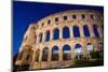 Evening, Pula Arena, Roman Amphitheater, constructed between 27 BC and 68 AD, Pula, Croatia, Europe-Richard Maschmeyer-Mounted Photographic Print
