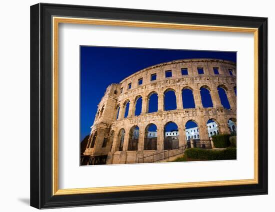 Evening, Pula Arena, Roman Amphitheater, constructed between 27 BC and 68 AD, Pula, Croatia, Europe-Richard Maschmeyer-Framed Photographic Print