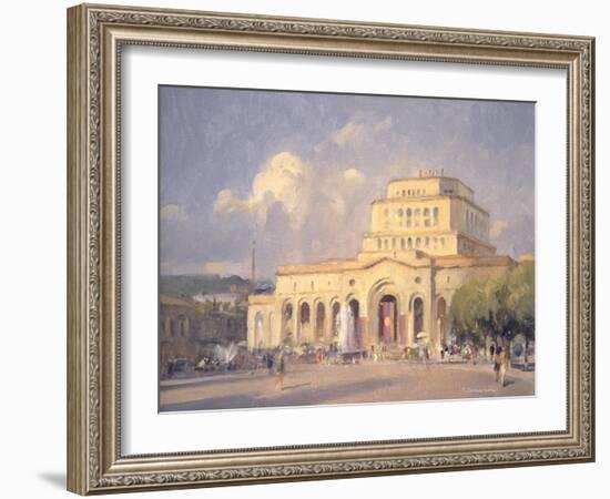 Evening, Republic Square, Yerevan-Trevor Chamberlain-Framed Giclee Print