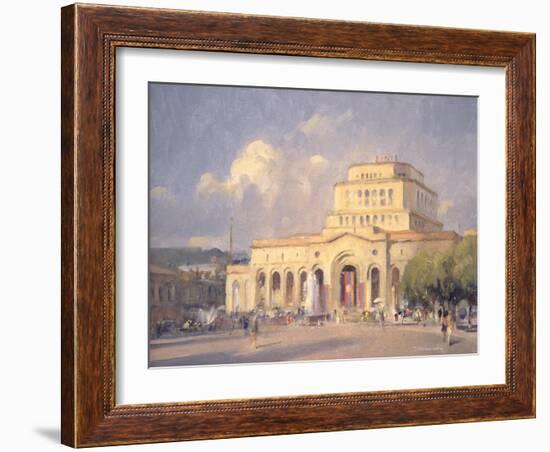 Evening, Republic Square, Yerevan-Trevor Chamberlain-Framed Giclee Print