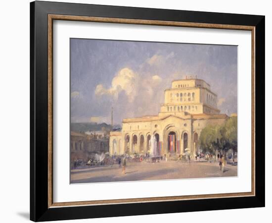 Evening, Republic Square, Yerevan-Trevor Chamberlain-Framed Giclee Print