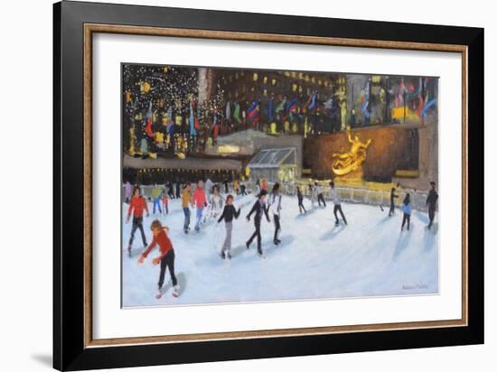 Evening, Rockerfeller Ice Rink, New York-Andrew Macara-Framed Giclee Print