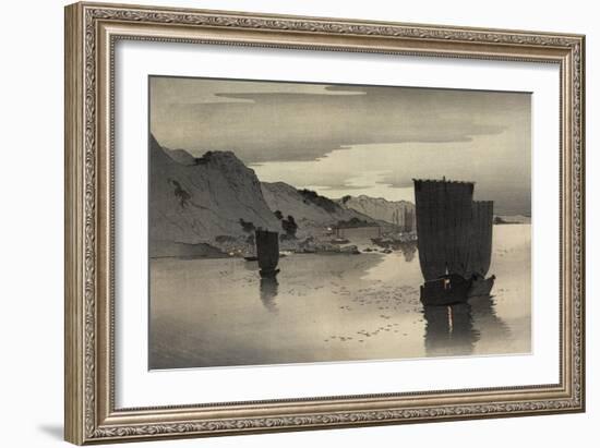 Evening Sailboats-Koson Ohara-Framed Art Print