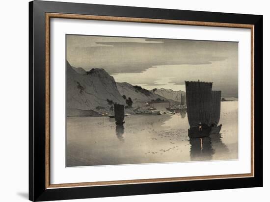 Evening Sailboats-Koson Ohara-Framed Art Print