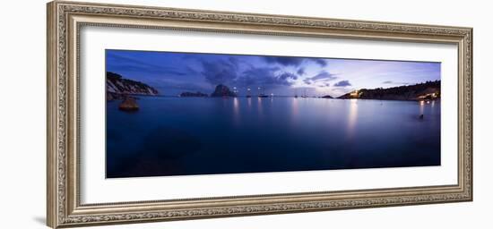Evening Shot in Cala D'Hort with View to Isla De Es Vedra, Ibiza, Spain-Steve Simon-Framed Photographic Print
