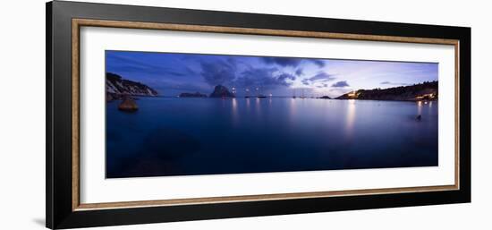 Evening Shot in Cala D'Hort with View to Isla De Es Vedra, Ibiza, Spain-Steve Simon-Framed Photographic Print