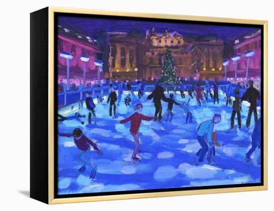 Evening skaters, Somerset House-Andrew Macara-Framed Premier Image Canvas