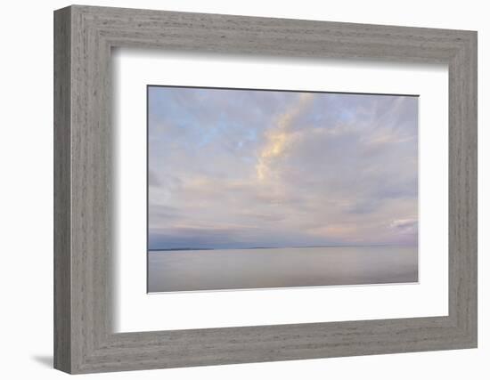 Evening sky over Lake Huron, Mackinaw City, Michigan-Alan Majchrowicz-Framed Photographic Print