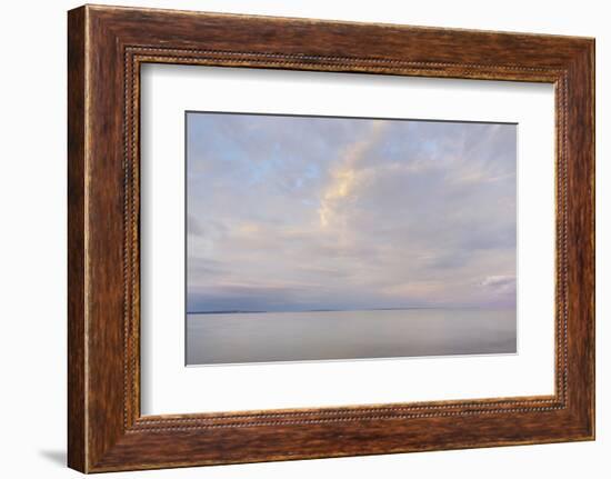 Evening sky over Lake Huron, Mackinaw City, Michigan-Alan Majchrowicz-Framed Photographic Print