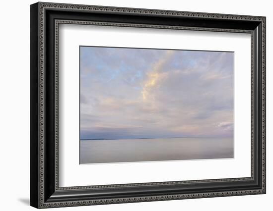 Evening sky over Lake Huron, Mackinaw City, Michigan-Alan Majchrowicz-Framed Photographic Print