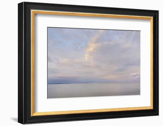 Evening sky over Lake Huron, Mackinaw City, Michigan-Alan Majchrowicz-Framed Photographic Print