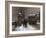 Evening Snow at the Institute of France-Edouard Cortes-Framed Premium Giclee Print