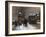 Evening Snow at the Institute of France-Edouard Cortes-Framed Premium Giclee Print