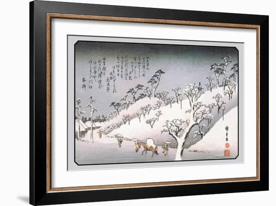 Evening Snow in Asakusa-Ando Hiroshige-Framed Art Print