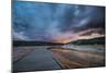 Evening Storm Clouds Gather Over A Boardwalk In Biscuit Basin, Yellowstone National Park-Bryan Jolley-Mounted Photographic Print