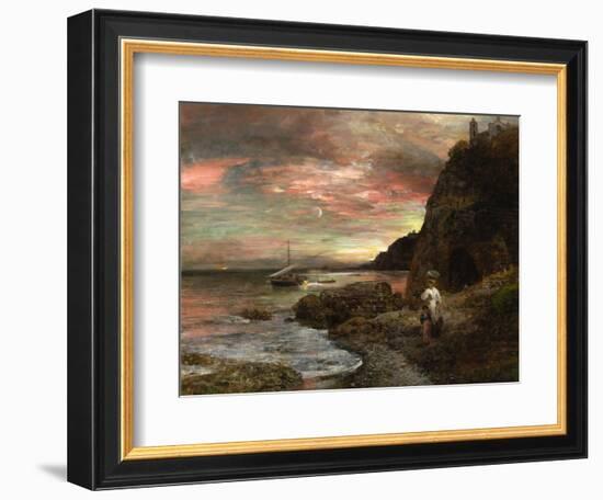 Evening Sun at Posillipo-Oswald Achenbach-Framed Giclee Print