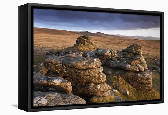 Evening Sunlight on Arms Tor-Adam Burton-Framed Premier Image Canvas