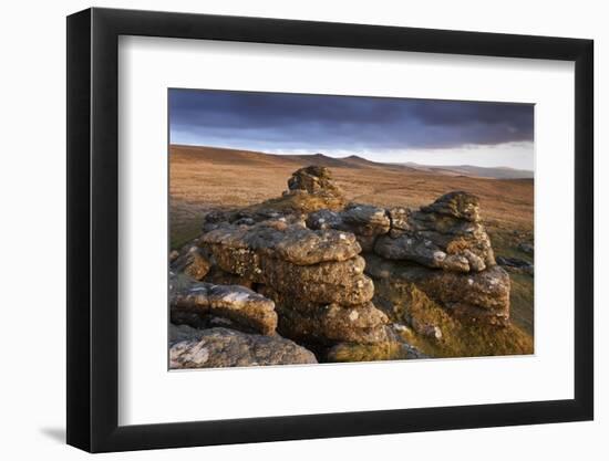 Evening Sunlight on Arms Tor-Adam Burton-Framed Photographic Print