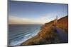 Evening sunlight on the ruins of a tin mine, on the Atlantic coast of Cornwall-Nigel Hicks-Mounted Photographic Print