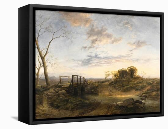 Evening, the West Still Glimmers with the Streaks of Day, 1850 (Oil on Canvas)-Thomas Creswick-Framed Premier Image Canvas