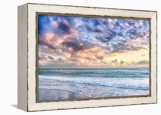 Evening Tide-Mary Lou Johnson-Framed Stretched Canvas