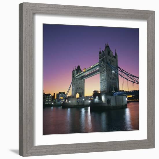 Evening, Tower Bridge and River Thames, London-Roy Rainford-Framed Photographic Print