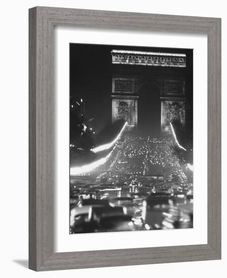 Evening Traffic on the Champs-Elysees-Ralph Crane-Framed Photographic Print