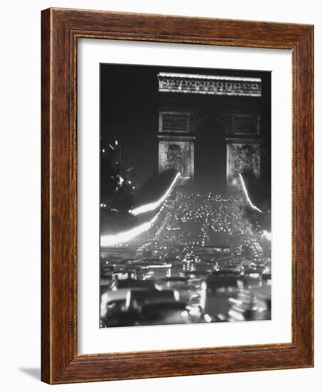 Evening Traffic on the Champs-Elysees-Ralph Crane-Framed Photographic Print