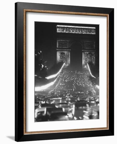 Evening Traffic on the Champs-Elysees-Ralph Crane-Framed Photographic Print