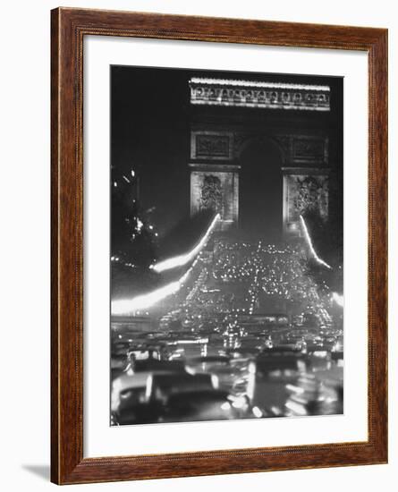 Evening Traffic on the Champs-Elysees-Ralph Crane-Framed Photographic Print