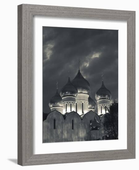 Evening, Uspenski Cathedral, Yaroslavl, Golden Ring, Yaroslavl Oblast, Russia-Walter Bibikow-Framed Photographic Print