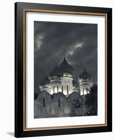 Evening, Uspenski Cathedral, Yaroslavl, Golden Ring, Yaroslavl Oblast, Russia-Walter Bibikow-Framed Photographic Print