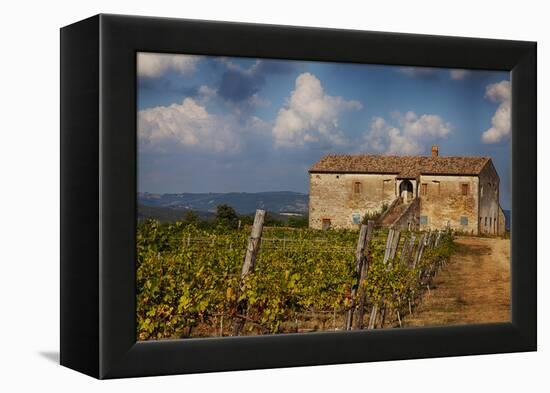 Evening View of Civilta Di Bagnoregio and the Long Bridge-Terry Eggers-Framed Premier Image Canvas