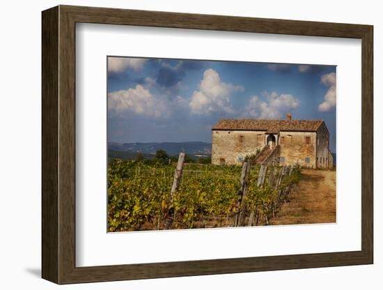 Evening View of Civilta Di Bagnoregio and the Long Bridge-Terry Eggers-Framed Photographic Print