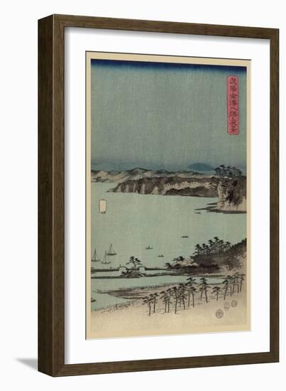 Evening View of Eight Famous Sites at Kanazawa in Musashi Province (Uyokanazawa Hassshoyakei) No.1-Ando Hiroshige-Framed Art Print