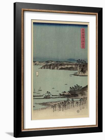 Evening View of Eight Famous Sites at Kanazawa in Musashi Province (Uyokanazawa Hassshoyakei) No.1-Ando Hiroshige-Framed Art Print