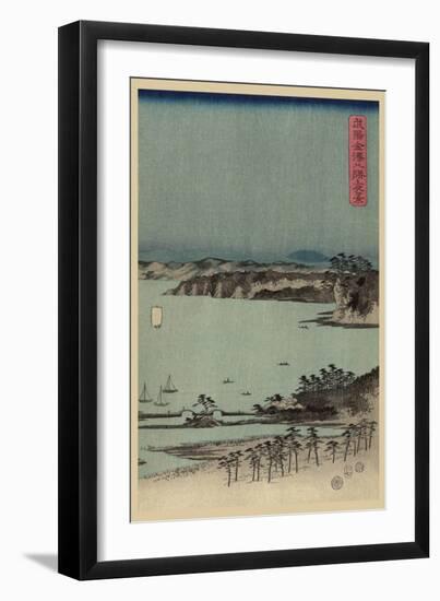 Evening View of Eight Famous Sites at Kanazawa in Musashi Province (Uyokanazawa Hassshoyakei) No.1-Ando Hiroshige-Framed Premium Giclee Print