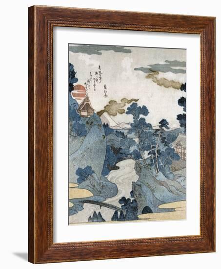 Evening View of Fuji, Japanese Wood-Cut Print-Lantern Press-Framed Art Print