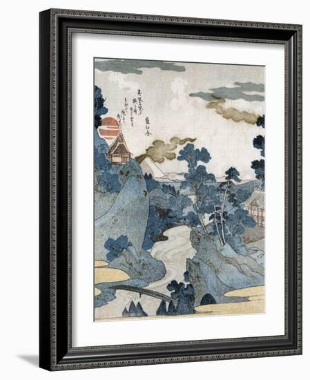 Evening View of Fuji, Japanese Wood-Cut Print-Lantern Press-Framed Art Print