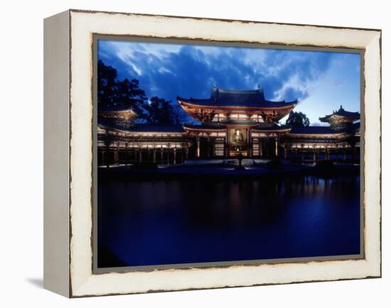 Evening View of Houou-Do Pavillion of Byodo-In Temple, Uji, Kyoto, Japan-null-Framed Premier Image Canvas