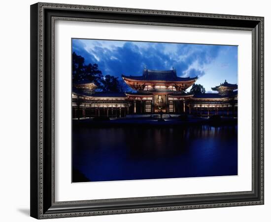 Evening View of Houou-Do Pavillion of Byodo-In Temple, Uji, Kyoto, Japan-null-Framed Photographic Print