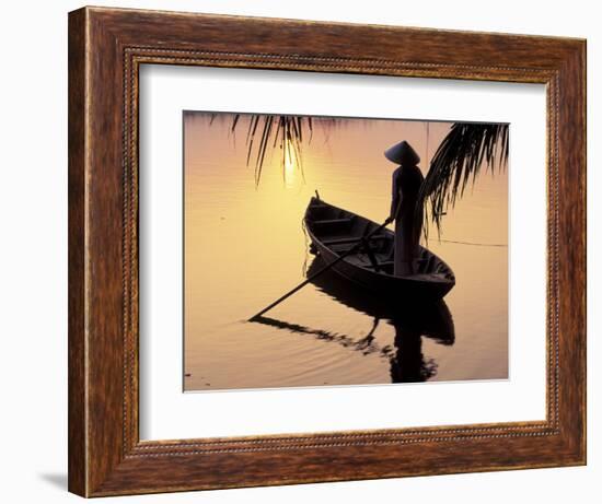 Evening View of Mekong River, Mekong Delta, Vietnam-Keren Su-Framed Photographic Print