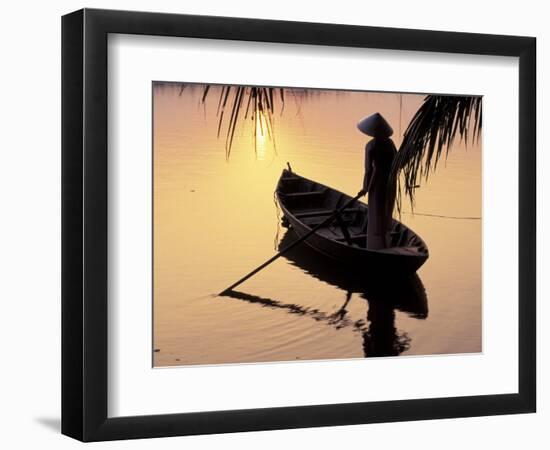 Evening View of Mekong River, Mekong Delta, Vietnam-Keren Su-Framed Photographic Print