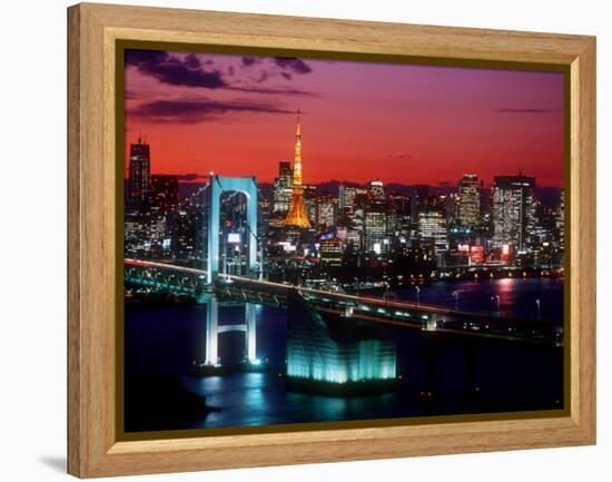 Evening View of Rainbow Bridge-null-Framed Premier Image Canvas