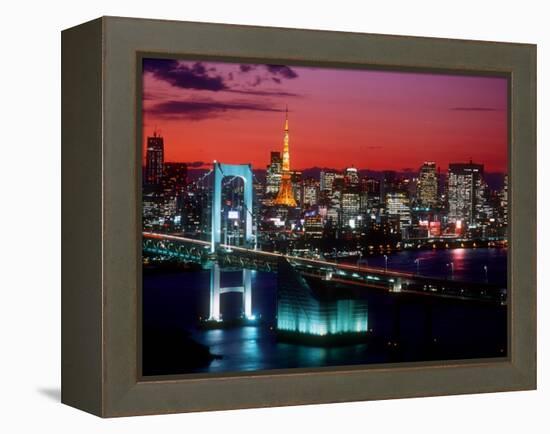 Evening View of Rainbow Bridge-null-Framed Premier Image Canvas