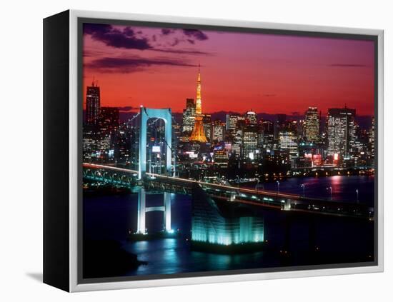 Evening View of Rainbow Bridge-null-Framed Premier Image Canvas