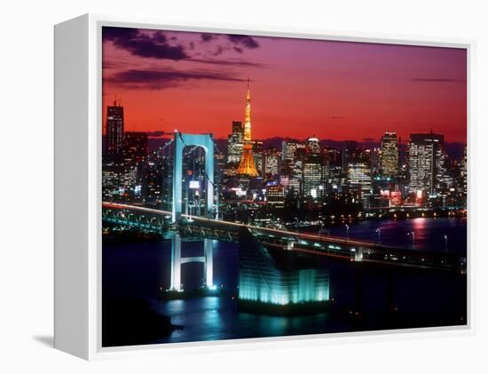 Evening View of Rainbow Bridge-null-Framed Premier Image Canvas